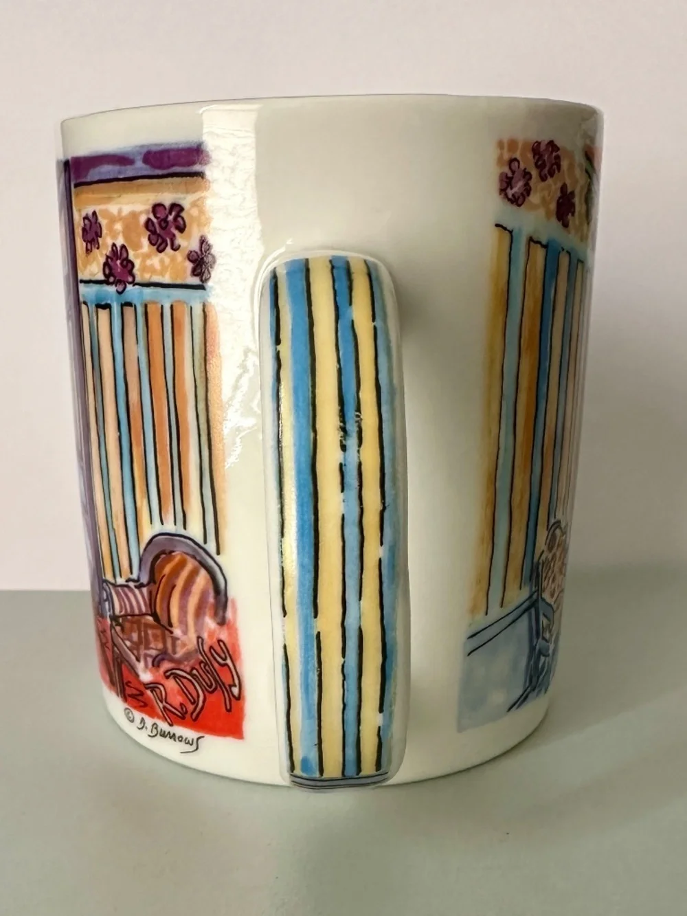 Vintage Chaleur Masters Collection Raoul Dufy Riviera Balcony Art Mug D. Burrows